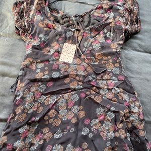 Free People flowing boho blouse